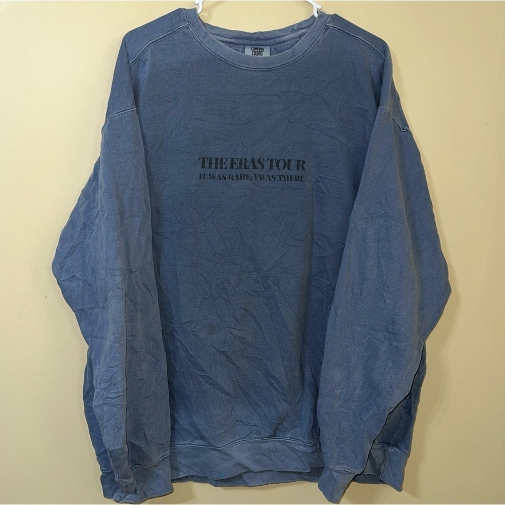 Taylor Swift the Eras Tour Comfort Colors Blue crewneck XL